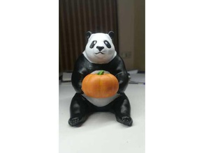 cute pumpkin panda decor valentines day gifts 3d print model - Mito3D