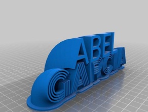 abel Schilder & logos kundengebundene 3d print model - Mito3D