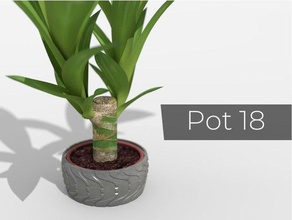 18 pot dekor kaktüs saksı çiçek saksısı bitki ekici saksılar bitkiler 3d print model - Mito3D