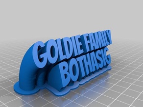 goldie familia bothasig de la oficina personalizado 3d print model - Mito3D