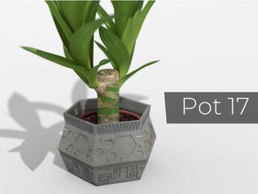 pote 17 decoração flor vaso de flores planta plantadeira plantadores igrejas maconha plantas um 3d print model - Mito3D