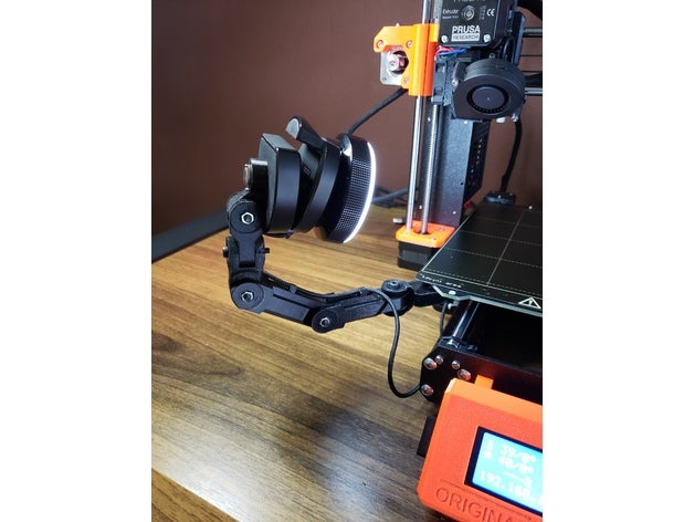 prusa y ekseni Kamera Entegre ışık mk3s 3d yazıcı aksesuarları kamera monte edin led orijinal i3 hoş bir özellik üçayak tripod vida 3D print model - Mito3D