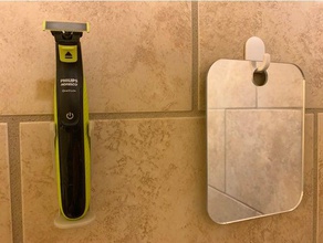 philips norelco oneblade wall mount bathroom one blade 3d print model - Mito3D