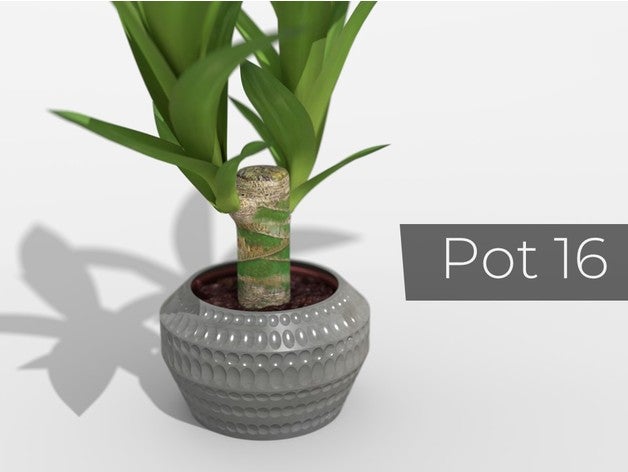 pot 16 decor flower flowerpot flowers vase vases plant planter planters plants 3D print model - Mito3D