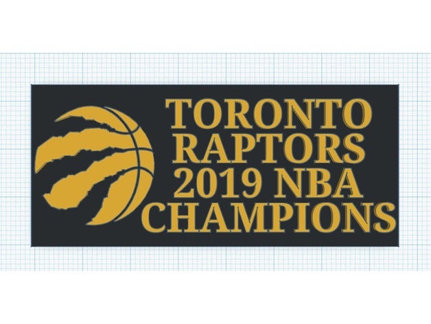 toronto raptors nba-champions plaque Schilder & logos nba 3D print model - Mito3D