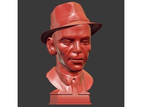 frank sinatra bust art 1950s actor character hollywood los vegas movies new york rat pack singer 3d print model - Mito3D