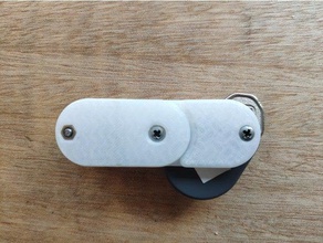 foldable swiss army style key holder - remix keychains keychain keyholder keyring 3d print model - Mito3D