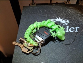 articulated lizard keychain animals hanger 3d print model - Mito3D
