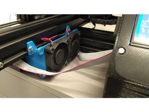 ender 3 mainboard silent fans 3d printer parts creality ender3 fan 3d print model - Mito3D