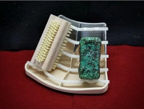 soap dish place brush bathroom 3d print model - Mito3D