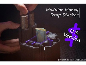 modular money drop stacker us version organization cent coin dime functional box nickel organizer quarter 3d print model - Mito3D