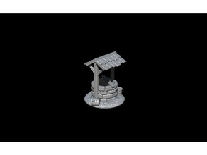 miniature waterwell bâtiments et structures 3d print model - Mito3D