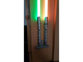 lightsaber supporto verticale hobby spada laser stand di star wars 3d print model - Mito3D