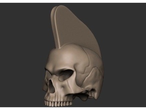 punk skull creatures head people prop skeleton 3d print model - Mito3D