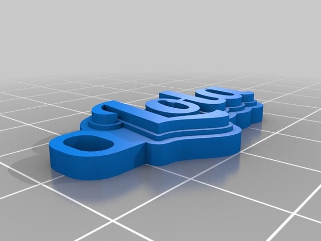 Schlüsselanhänger lola kundengebundene 3D print model - Mito3D