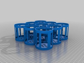 soda can holder 9 pcs containers 3d print model - Mito3D