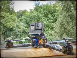 reelsteady go pro mount v11 final v201 out -link description camera cinematic cinewhoop crisscrossfpv fpv gopro multicopter quadcopter shendrones stabilization universal 3d print model - Mito3D