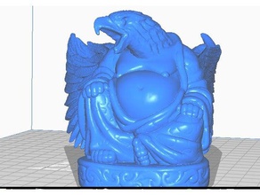 eagle buddha full wings animal collection sculptures bird remix statue 3d print model - Mito3D