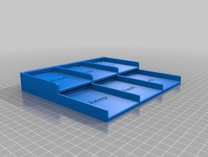 double-stack-Karte tray Siedler catan Spiele - Karte einlegen settlersofcatan Fach 3d print model - Mito3D