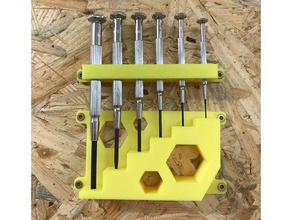 mini schraubendreherhalter chave de fenda titular porta-ferramentas & caixas schraubendreher ferramenta as ferramentas suporte werkzeughalter werkzeugwand 3d print model - Mito3D