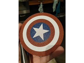 captain america's shield coaster decor avengers america drink 3d print model - Mito3D