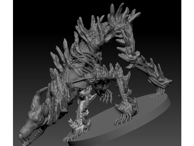 lich hound tome beasts 3d printing dnd dungeons dragons miniature 3D print model - Mito3D
