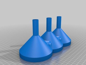 three funnels combine household 3d print model - Mito3D