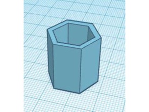 hexagon cup containers 3d print model - Mito3D