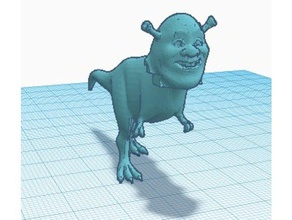 shrek saurus rex a arte surpreendente dinossauro dreamworks meme tiranossauro t-rex 3d print model - Mito3D