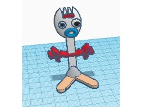 forky art de dibujos animados lindo disney la horquilla nuevo los cubiertos cuchara spork toy story 4 3d print model - Mito3D