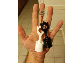 skull Kolben Schlüsselanhänger-Schleife 3d-drucken keychain Schädel 3d print model - Mito3D