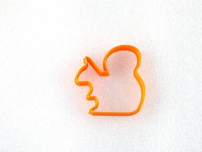 cookie cutter squirrel kitchen & dining 3d print model - Mito3D