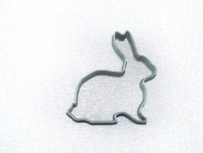 cookie cutter rabbit kitchen & dining 3d print model - Mito3D
