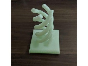50 overhang spiral math art test 3d print model - Mito3D