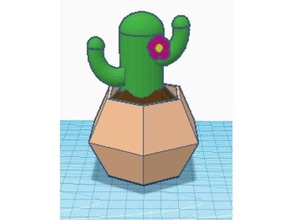 cactus 3d printing flower pot plant planter succulent 3d print model - Mito3D