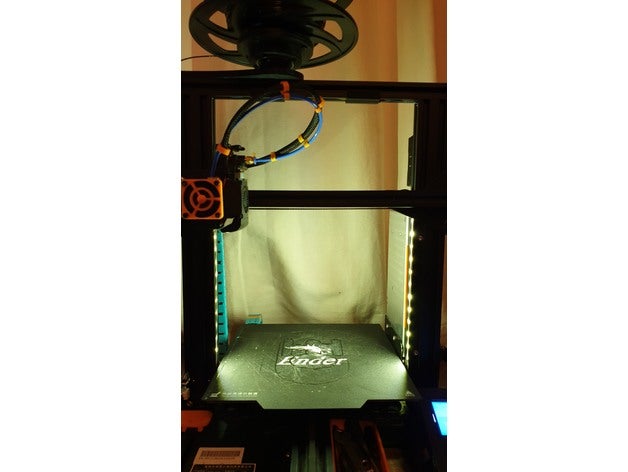 fügen Sie Lichter Ihres ender 3 build-Bereich keine hängenden Kabel - quick-print 3d Drucker Zubehör pro led led-Licht led-Streifen 3D print model - Mito3D