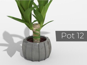 pot de 12 décor la fleur fleurs vase les vases l'usine jardinière planteurs plantes plante en 3d print model - Mito3D
