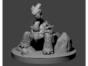 dragon tortoise creatures dnd miniatures turtle 3d print model - Mito3D