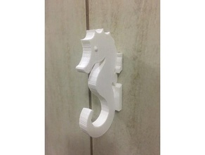 seahorse forma di gancio famiglia 3d print model - Mito3D