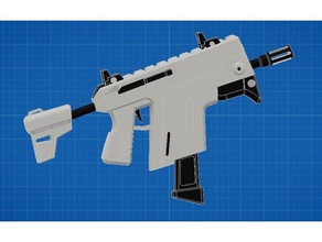 fortnite burst smg vector 3d model props battle royal models weapon 3d print model - Mito3D