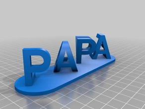 papa-amor sinais e logotipos personalizado 3d print model - Mito3D