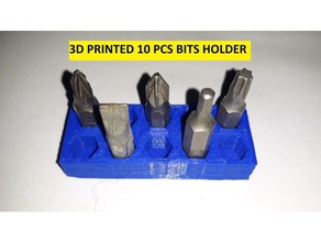 10 pcs bits tool holder 3d printing diy 3d print model - Mito3D