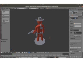 stikyman cowboy-03 giochi e giocattoli cowboy cowboys in miniatura rpg wargame 3d print model - Mito3D