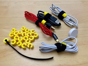 velcro c lock gadgets cable management leftover filament organizing 3d print model - Mito3D