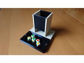 dobrável de viagem dice tower brinquedo & acessórios para jogos boardgame dados da torre 3d print model - Mito3D