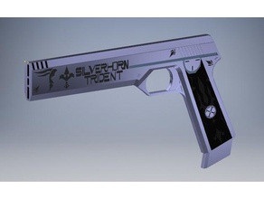 silverhorn trident accessoires de jeu l'anime anime les cosplay accessoire prop arme à feu armes la magie l'arme 3d print model - Mito3D