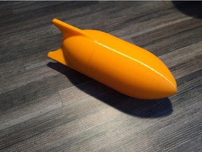 two part rocket engineering 3d printer aerodynamic bomb missile 3d print model - Mito3D