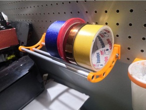 pegboard Band rollt Regal 25mm Teilung 5mm Löcher - Organisation Band-Halter 3d print model - Mito3D