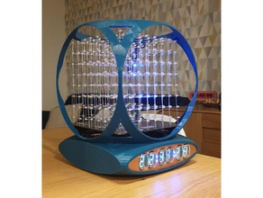 vfd led light cube clock electronics iv22 tube leds nixie 3d print model - Mito3D