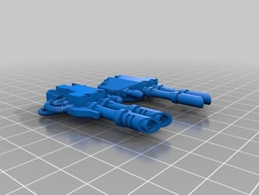 mortis lascannons 3d printing warhammer 40k 3d print model - Mito3D
